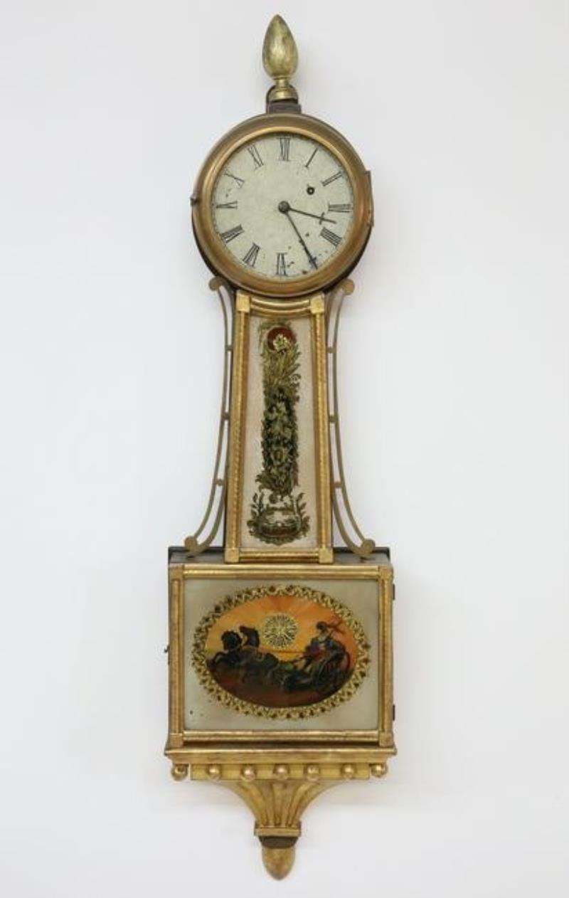 Federal ”Patent Timepiece” Banjo Clock, early 19th Century