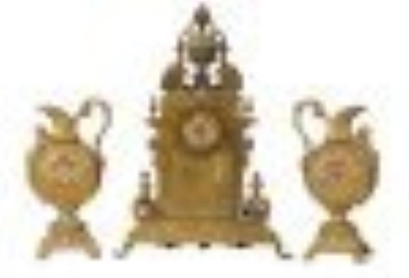 French 19th Century Clock Set