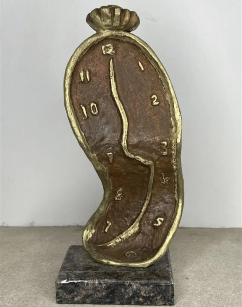 Large After Salvador Dali Abstract Clock Bronze Sculpture Price Guide   130835318 1 L 