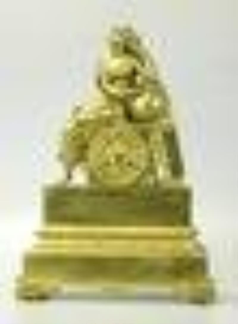 19th Century Dore Bronze Clock