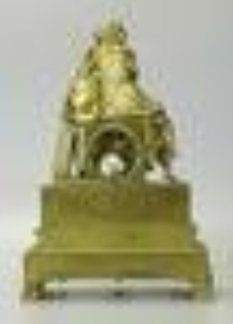 19th Century Dore Bronze Clock