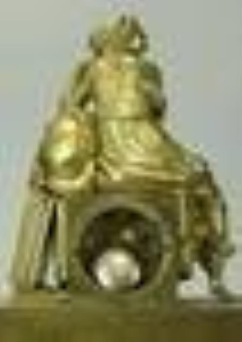 19th Century Dore Bronze Clock