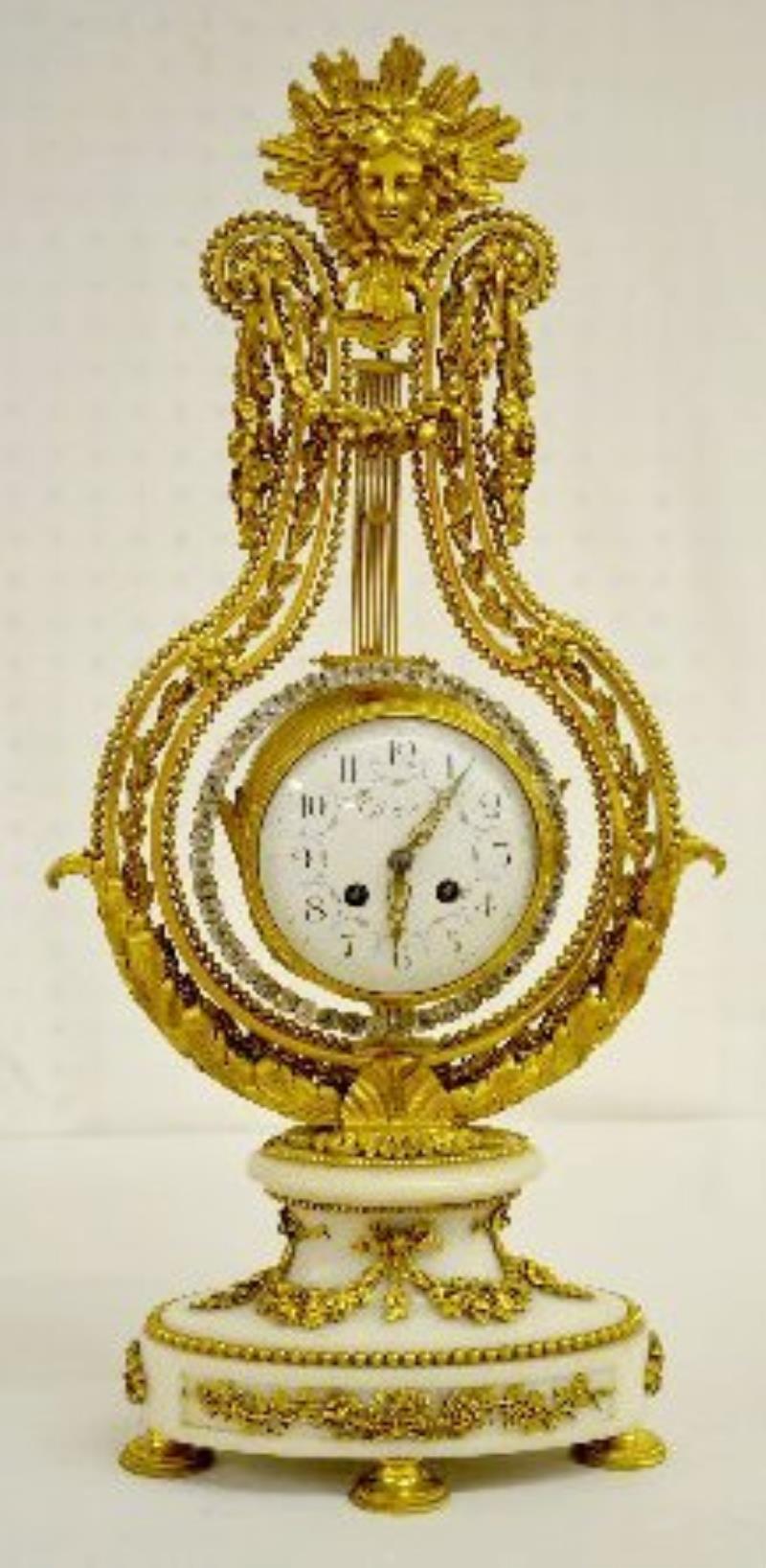 Louis XVI Style Lyre Clock, For Tiffany & Co.