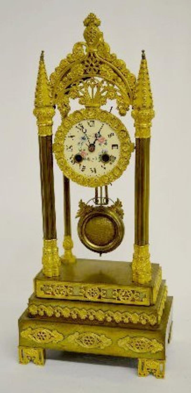 French Architectural Empire Clock, Sessions Mvmt