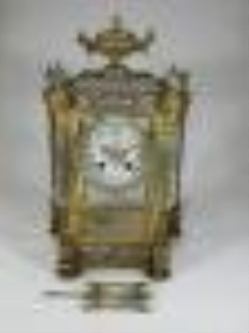 19th C French Japy Freres champleve sevres clock