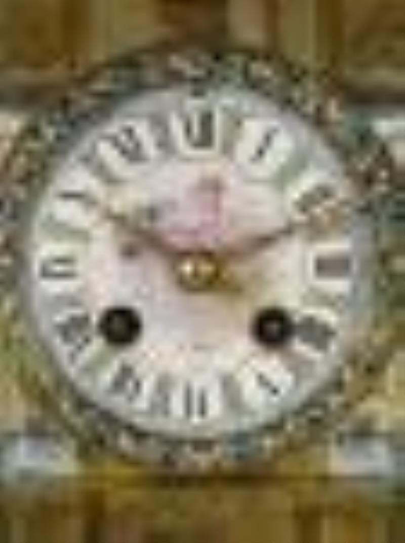 19th C French Japy Freres champleve sevres clock