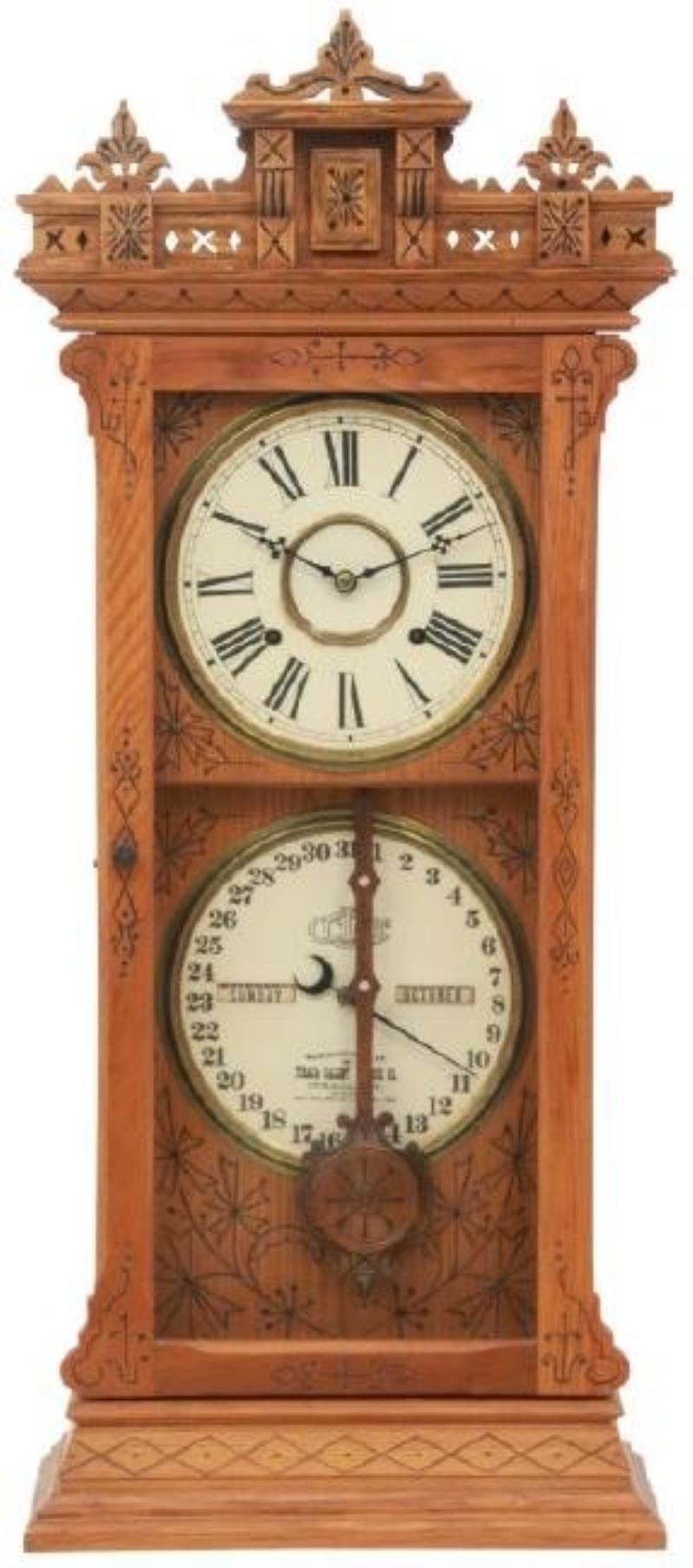 Ithaca No 6 1/2 Shelf Belgrade Calendar Clock