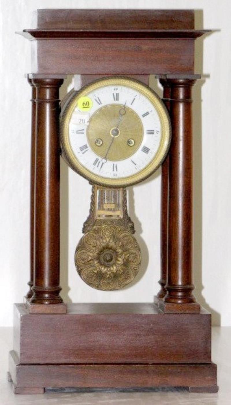 French Pillar Clock w/Vincenti & Cie 1855 Mvmt.