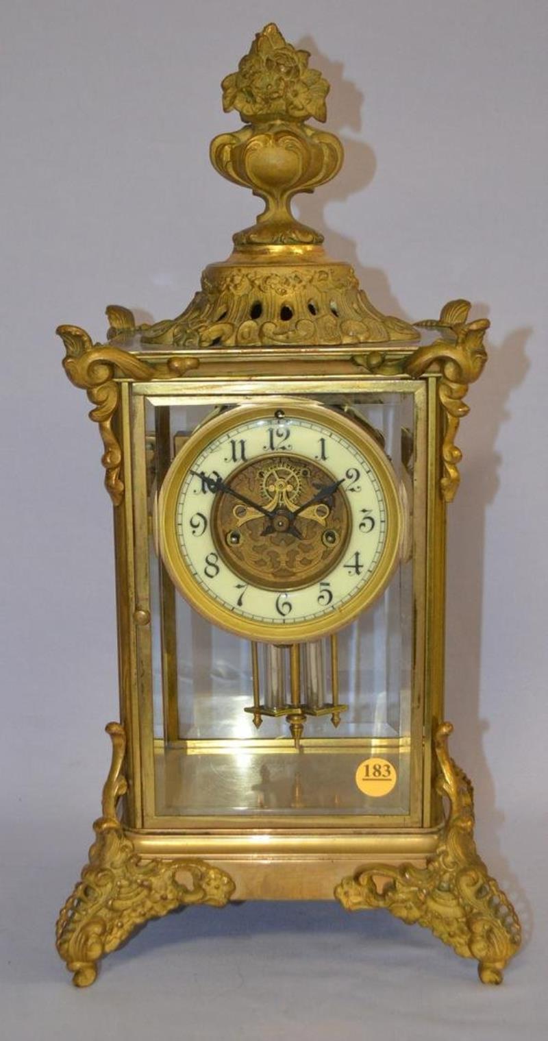 Antique Waterbury (Avignon) Crystal Regulator Clock