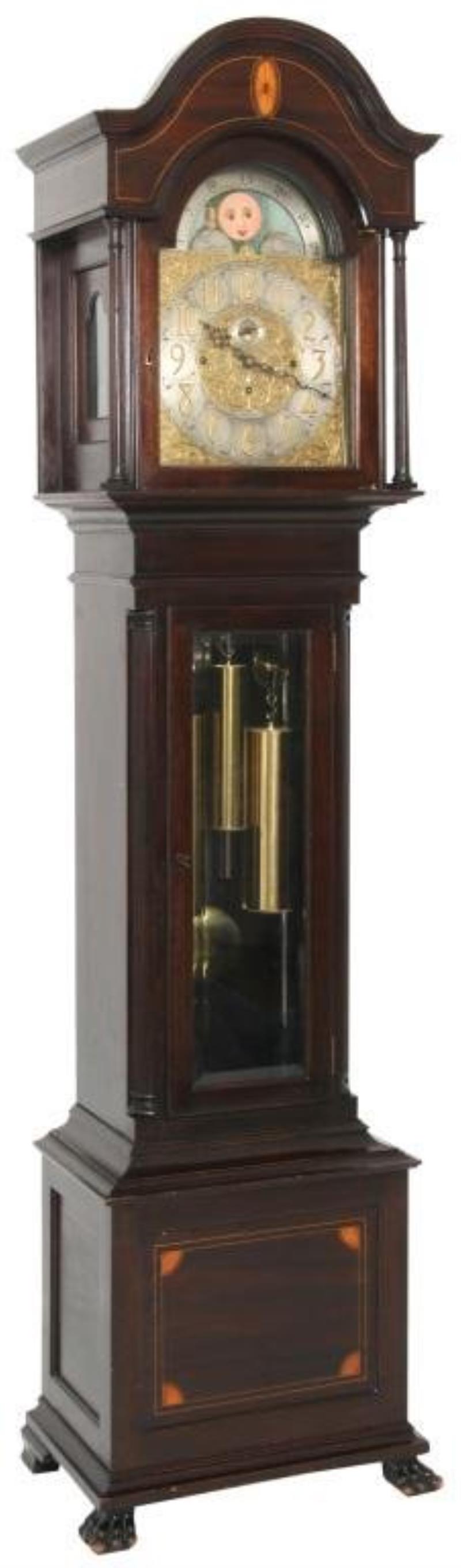 Tiffany & Co. 5 Tube Mahogany Grandfather Clock