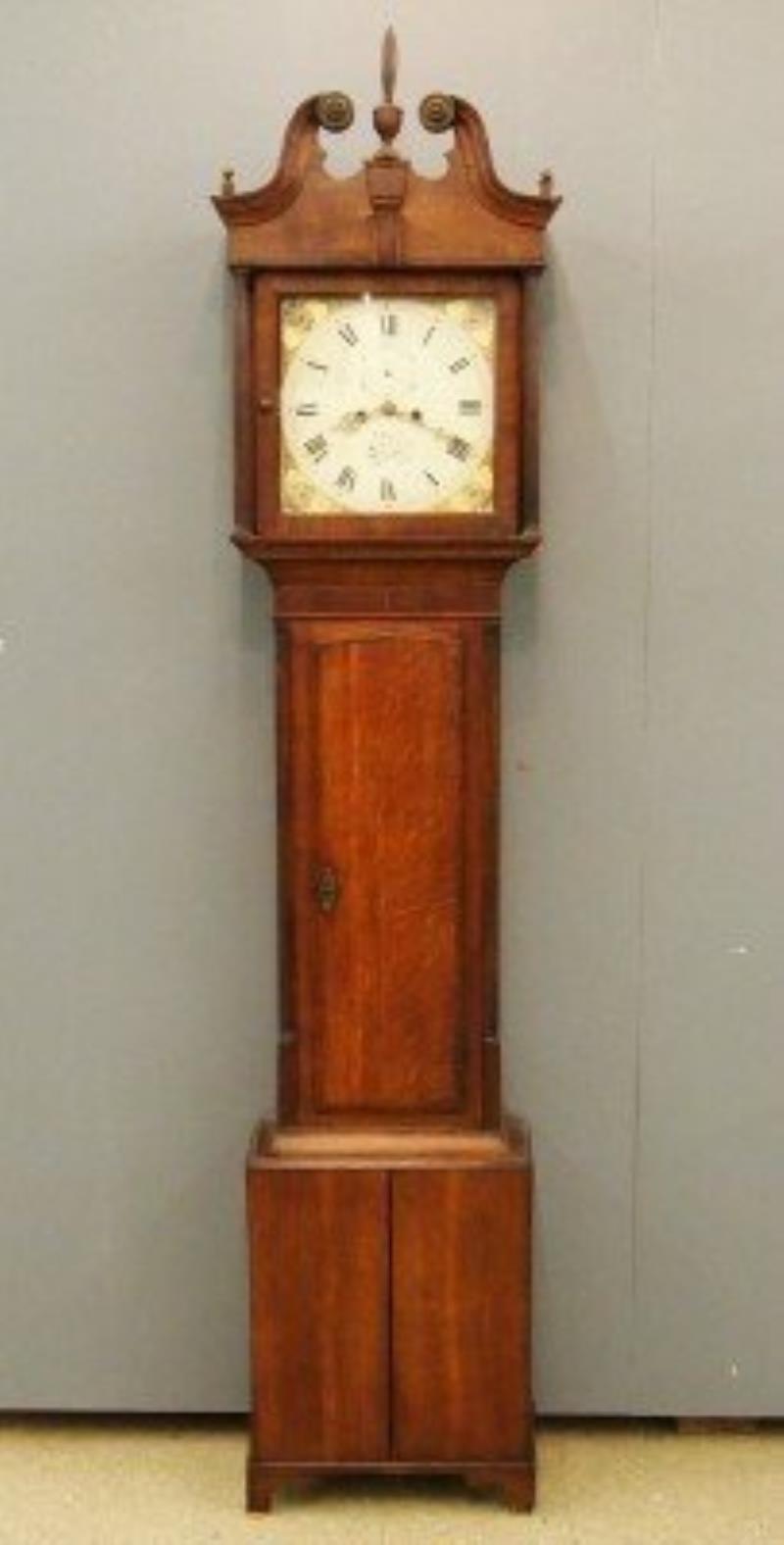 English Oak Grandfather clock