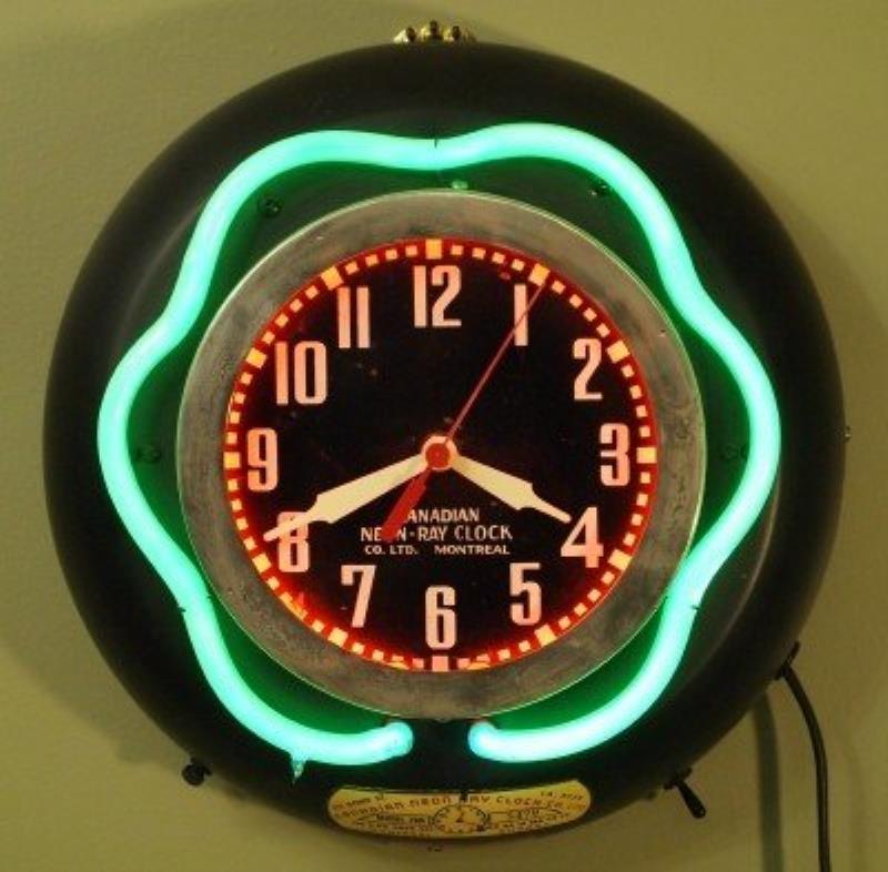 Neon gallery clock