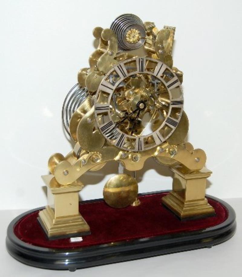 English Nested Bell Skeleton Clock