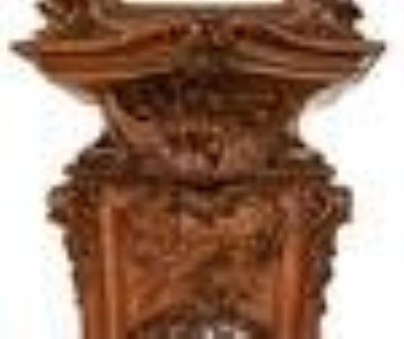 French Oak Quarter Chiming Tall Case Clock