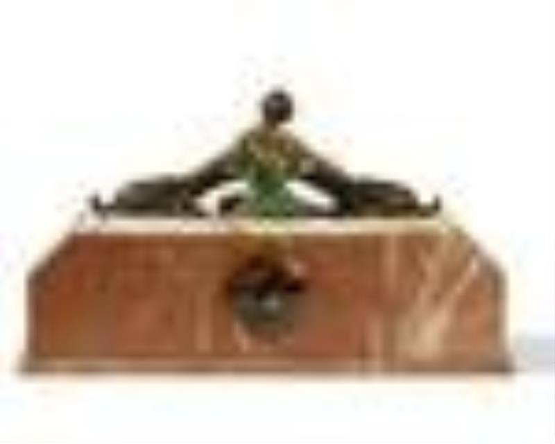 An Art Deco French figural mantel clock