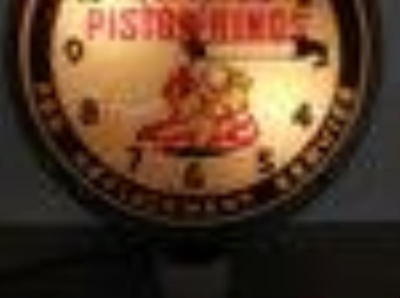 Hastings Piston Rings lighted clock