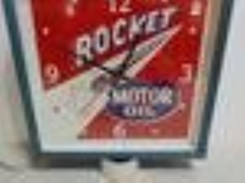 Rocket Motor Oil clock Price Guide