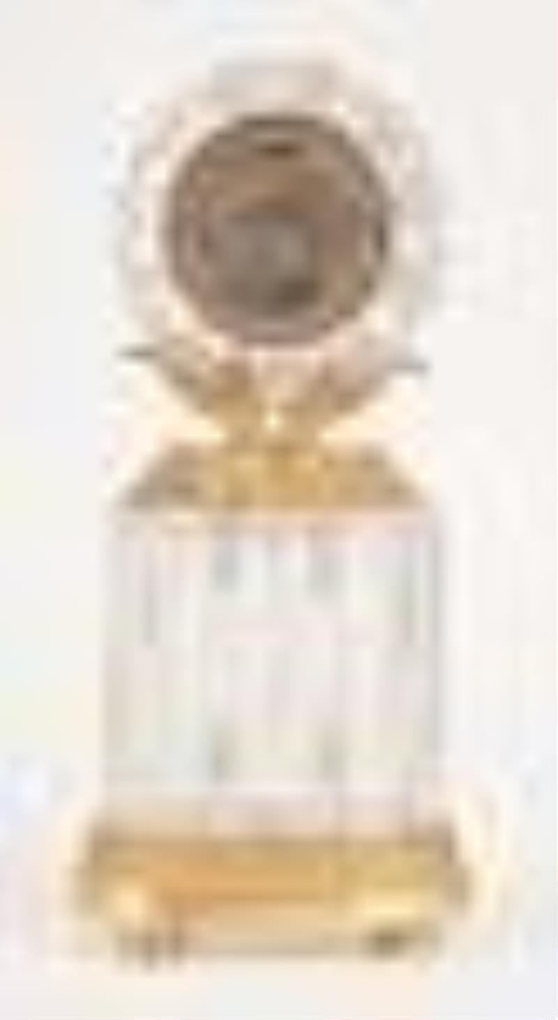 An unusual mid 19th century French gilt bronze mounted cut glass mantel clock
