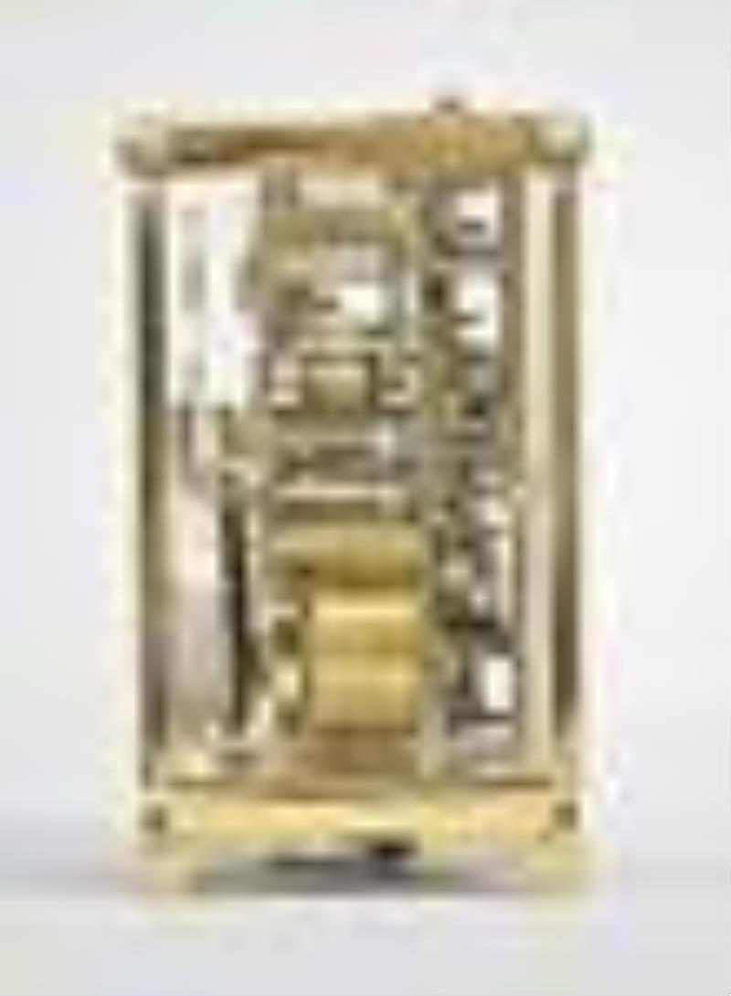 A good French carriage clock with chronometer escapement signed Comminges Paris