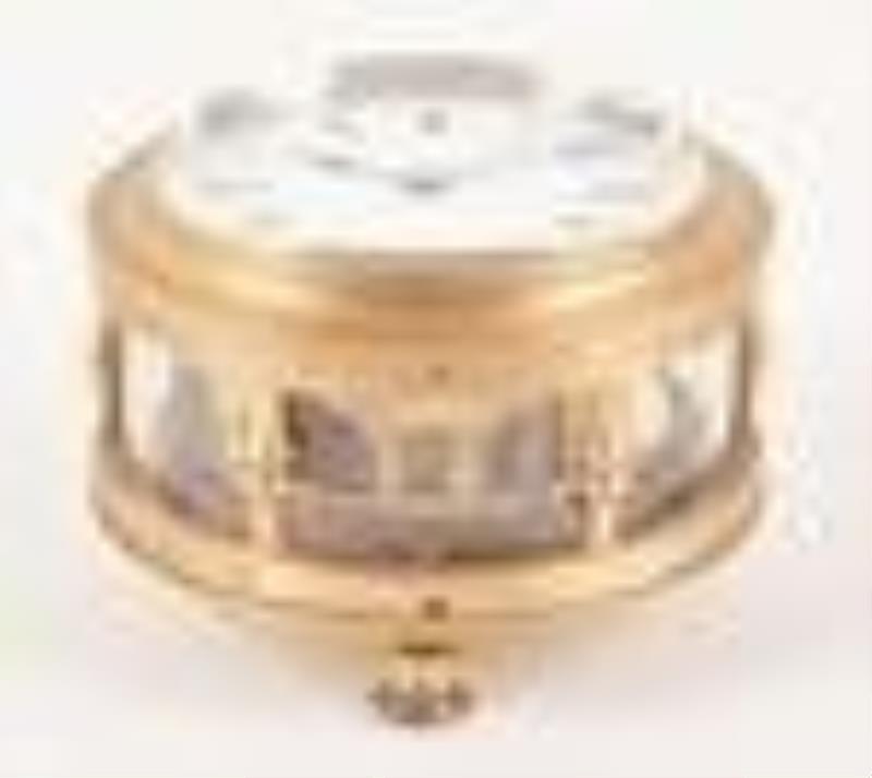An interesting cylindrical table clock with unusual lever escapement