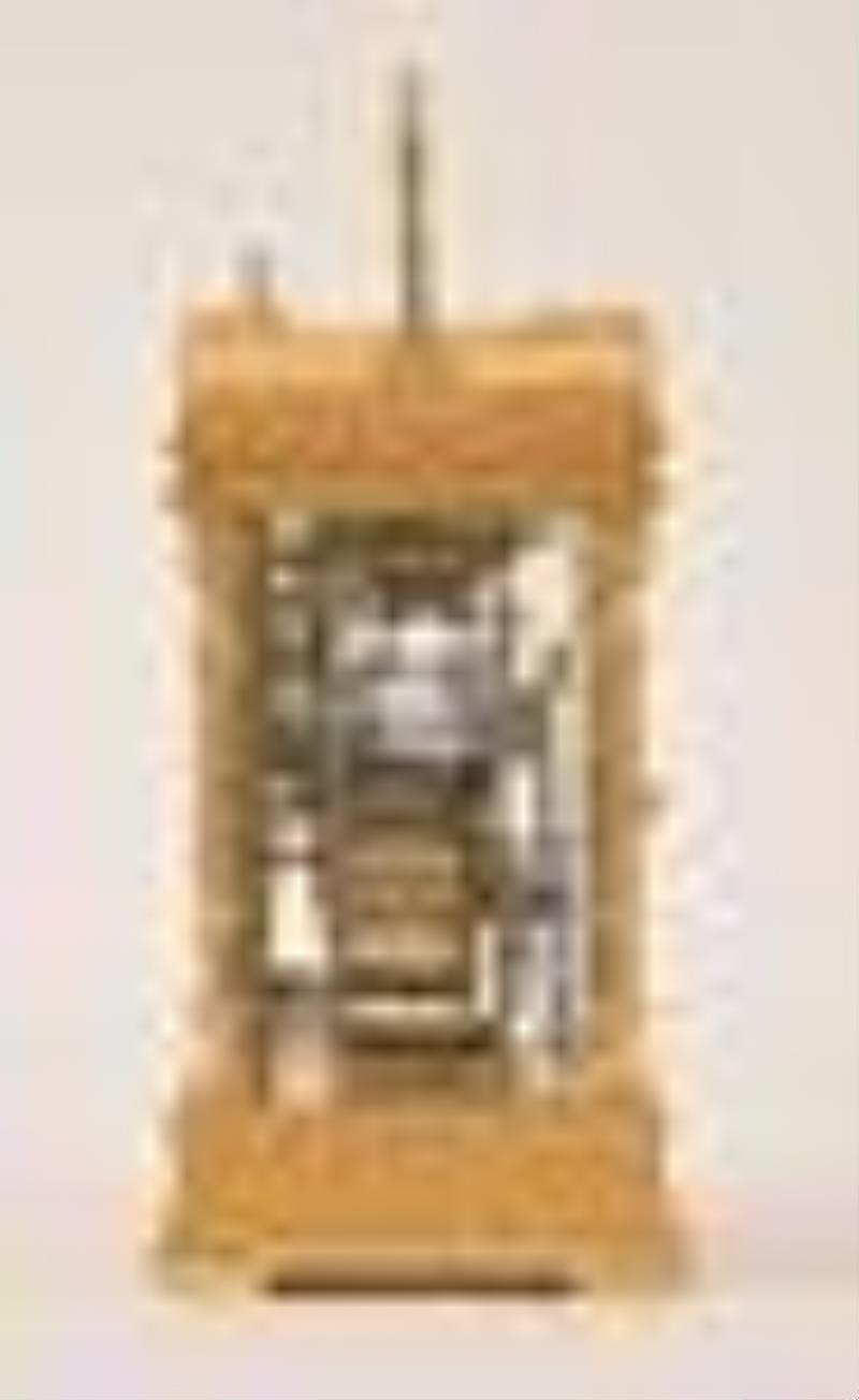 An unusual and decorative early 20th century hour repeating carriage clock