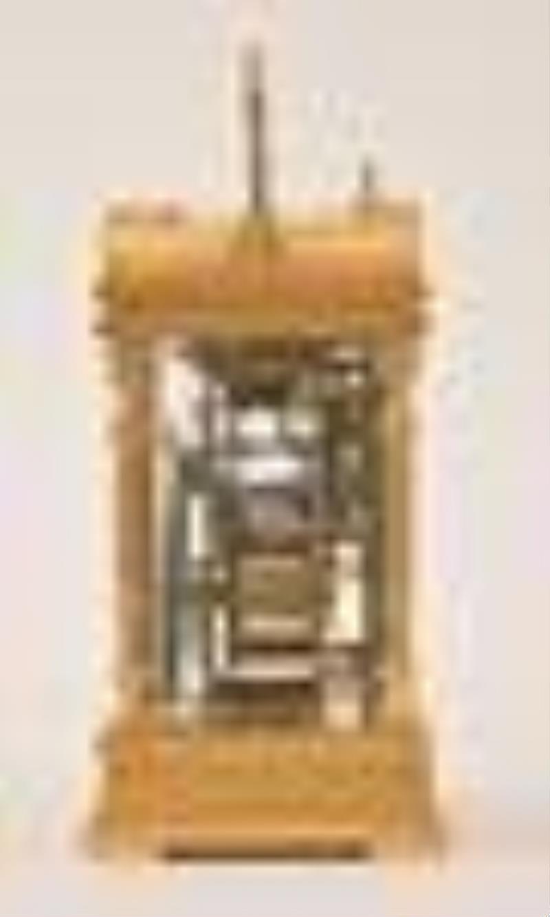 An unusual and decorative early 20th century hour repeating carriage clock