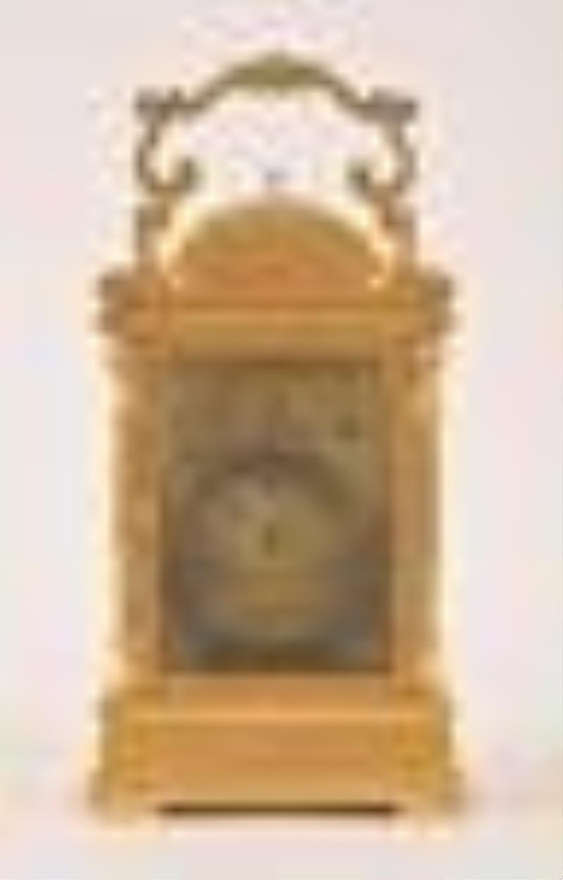 An unusual and decorative early 20th century hour repeating carriage clock