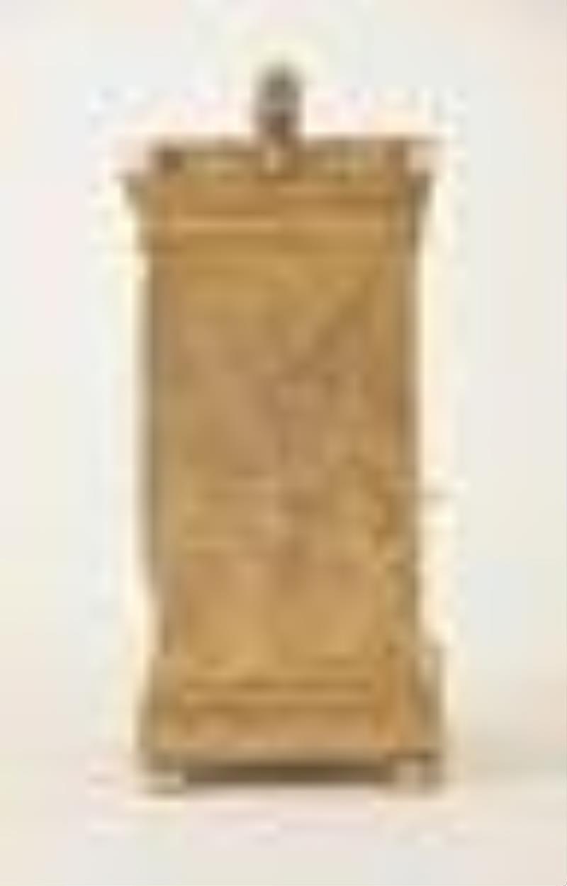 An interesting mid 19th century English carriage clock with engraved case