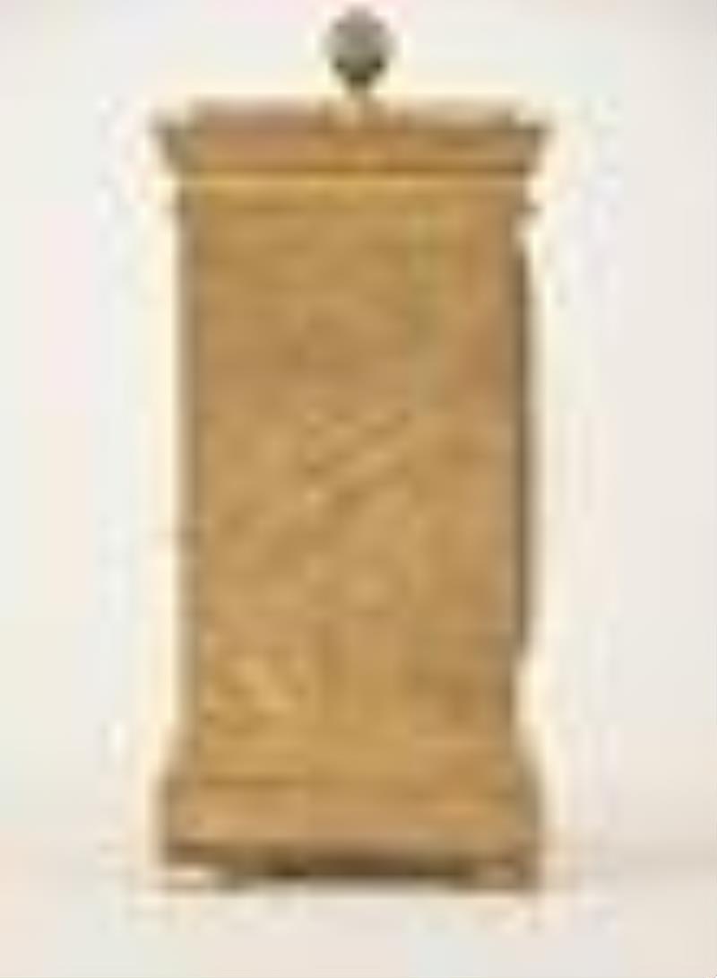 An interesting mid 19th century English carriage clock with engraved case
