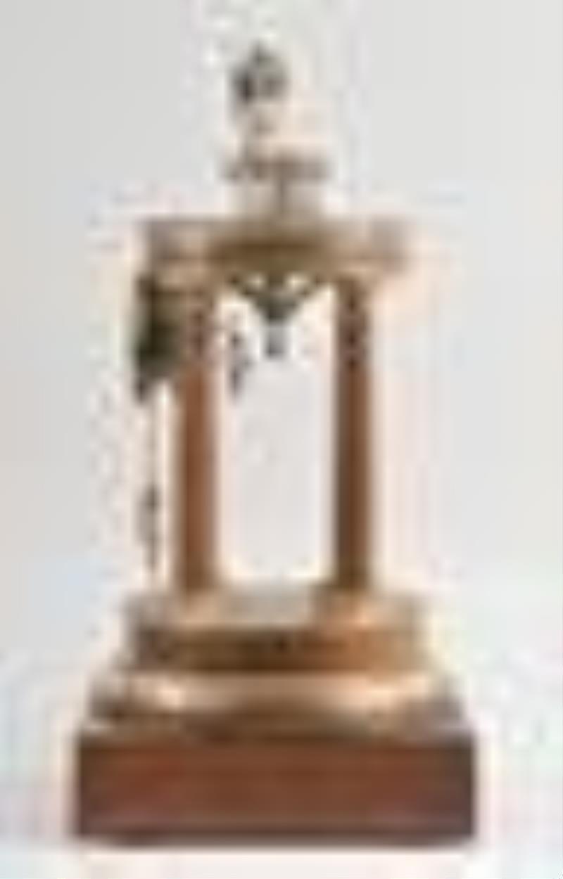 A rare amboyna and gilt bronze orrery clock with music box signed Raingo Freres