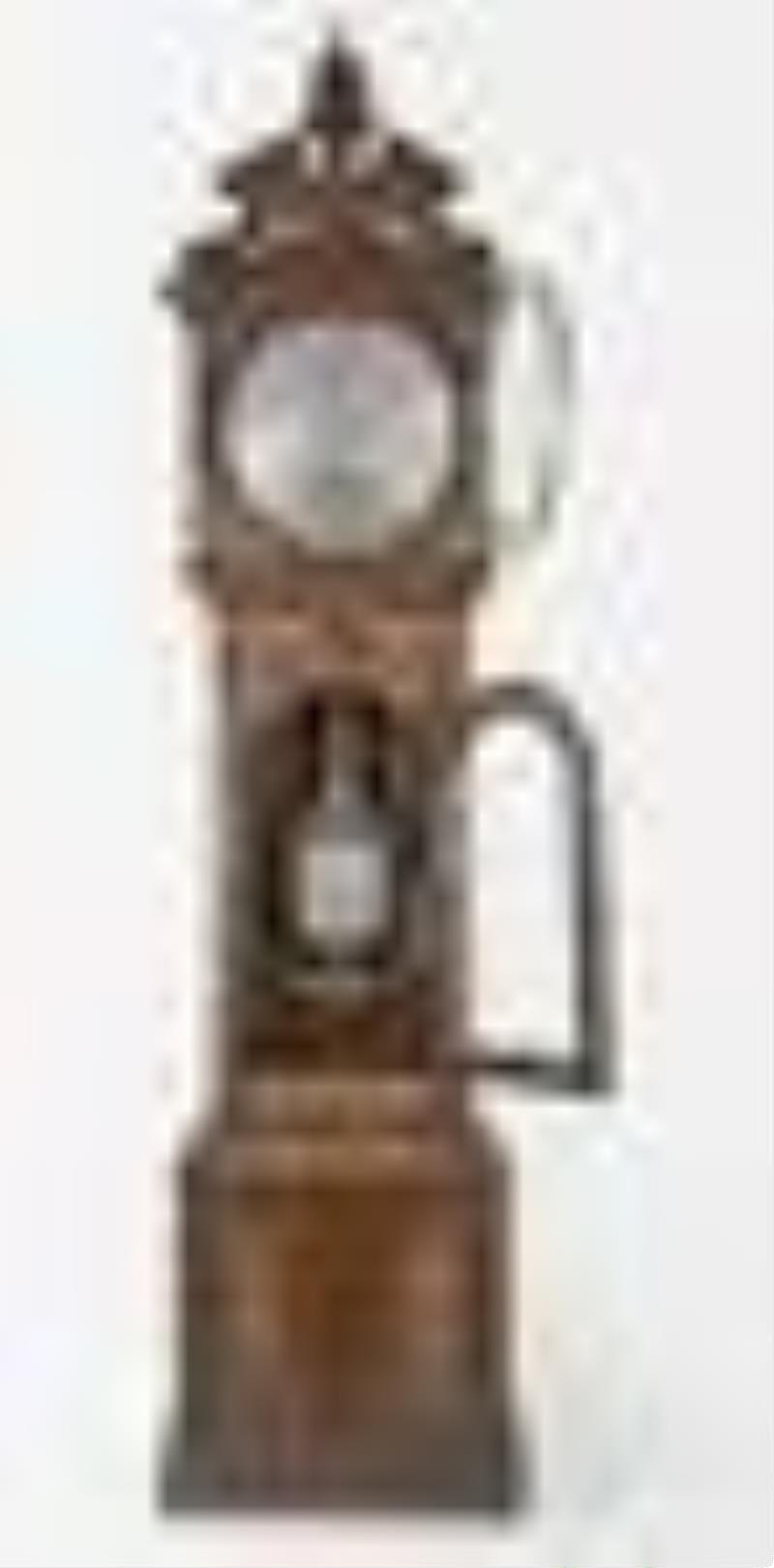 A good 19th century walnut standing astronomical clock by George Jones