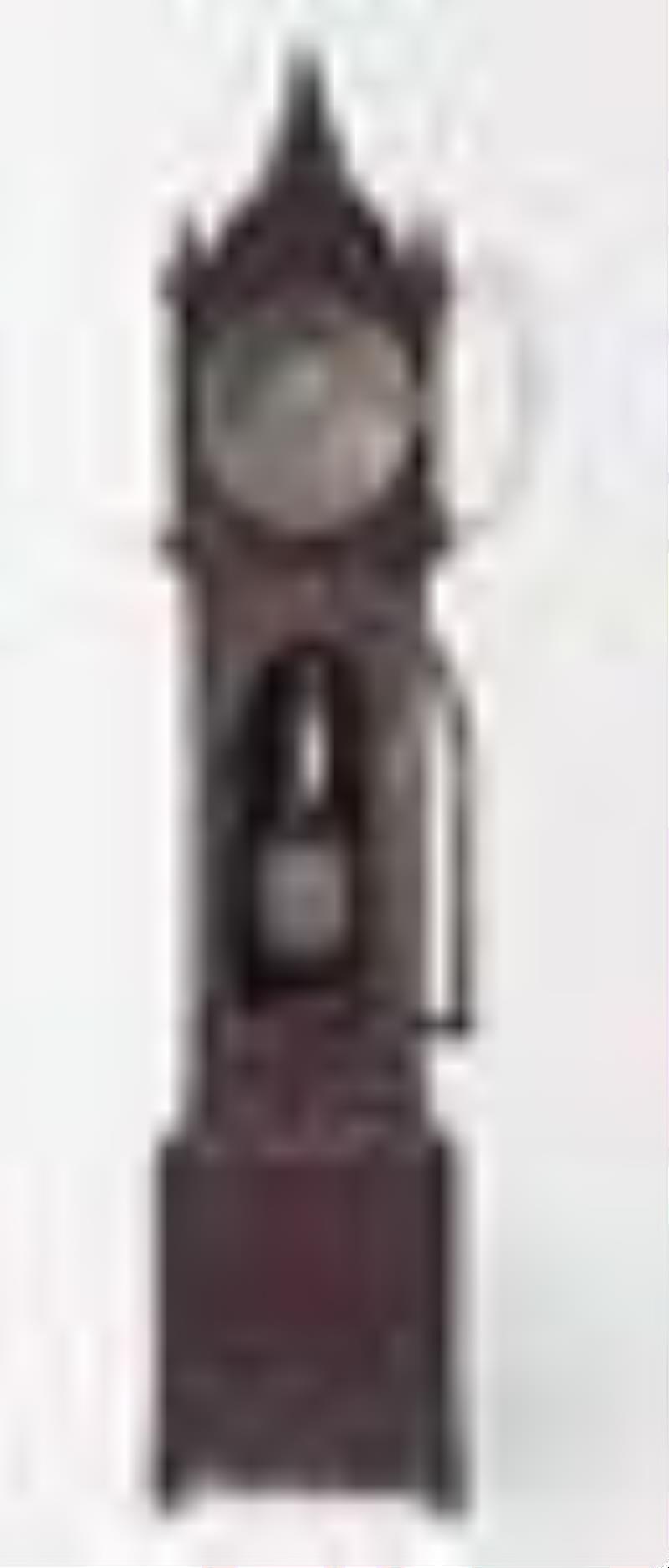A good mid 19th century standing atronomical clock with pendulum marked C.E. Butler