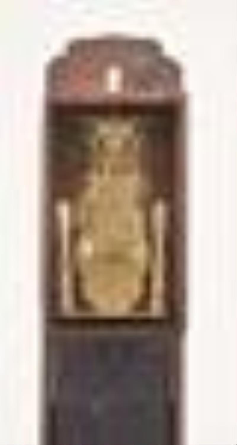 An interesting 19th century Japanese Wadokei or pillar clock with lacquer dial