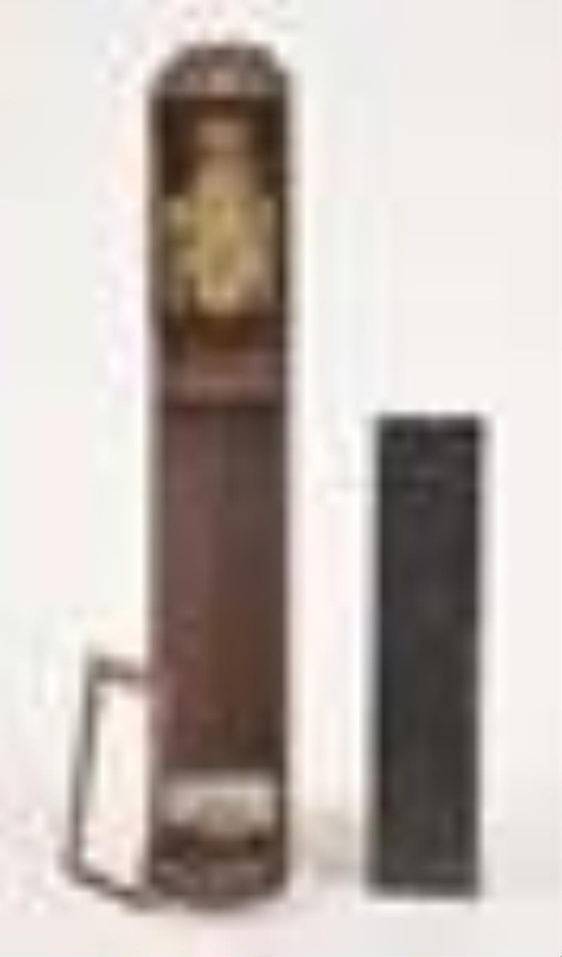 An interesting 19th century Japanese Wadokei or pillar clock with lacquer dial