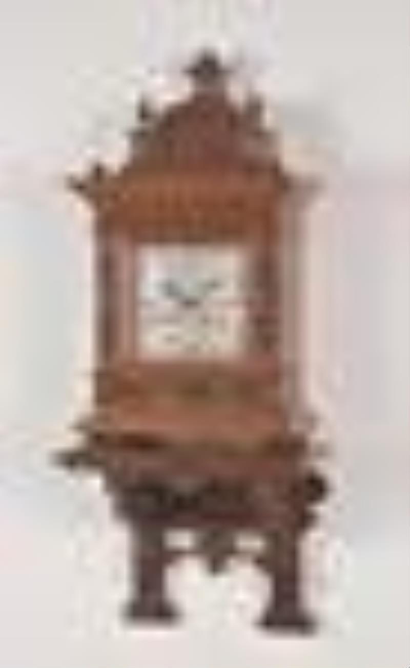 Lenzkirch Bracket Clock with Matching Shelf