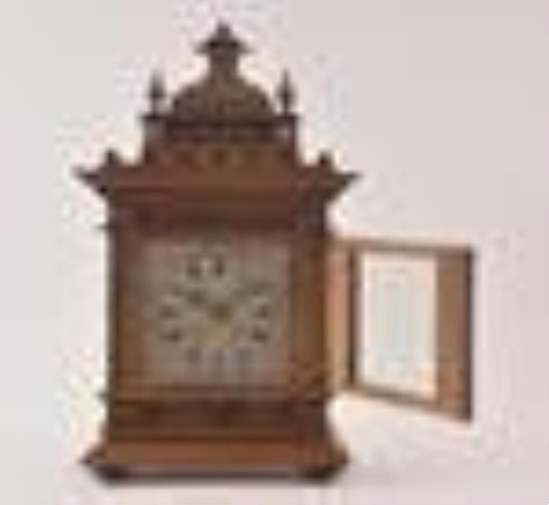 Lenzkirch Bracket Clock with Matching Shelf