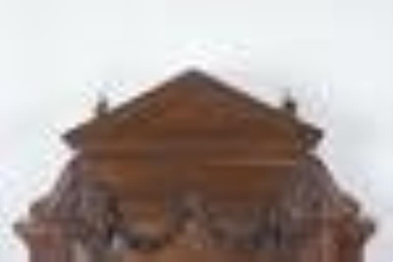A monumental carved mahogany gallery clock signed Hamilton & Inches Edinburgh