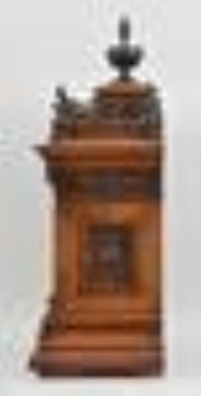 A monumental late 19th century quarter chiming bracket clock by Reinhold Schnekenburger
