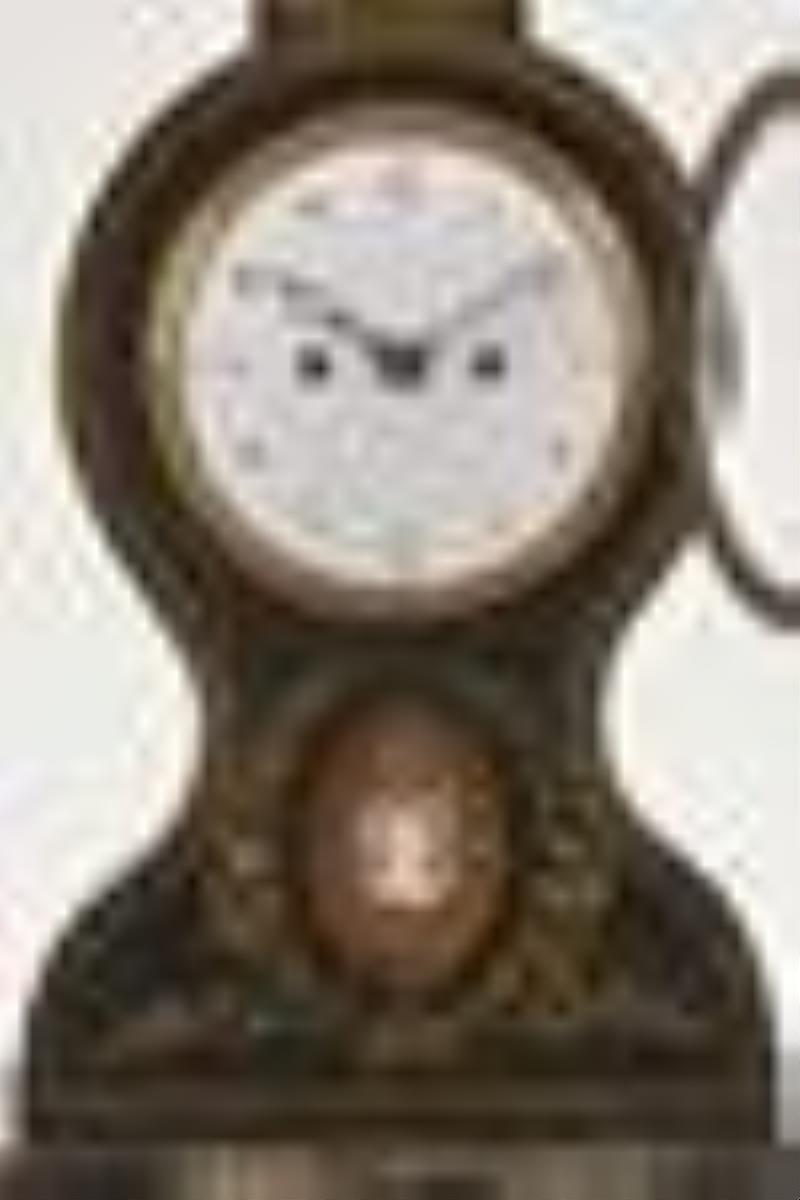 A good early 19th century English papier mache balloon clock