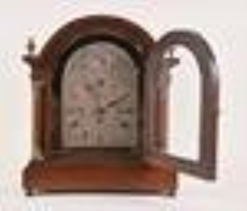 English Three Train Bracket Clock Signed G. Winter
