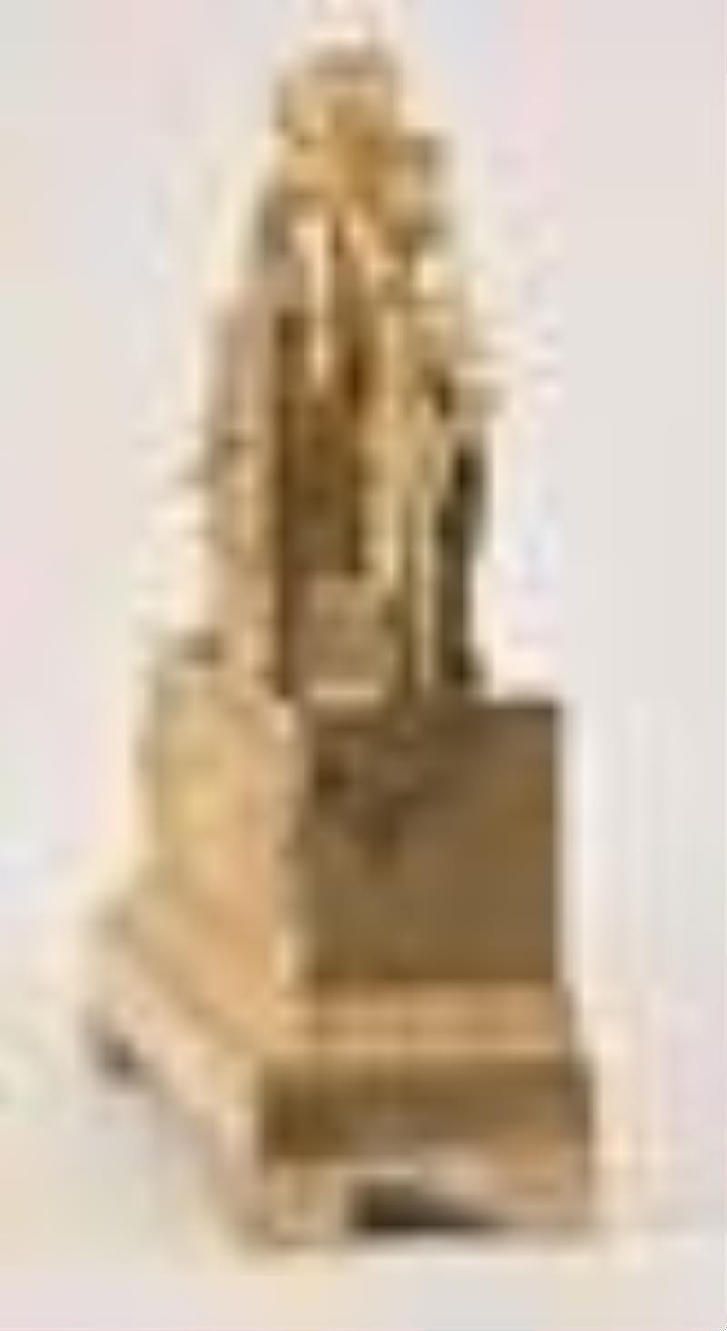 A good first quarter 19th century figural gilt bronze mantel clock