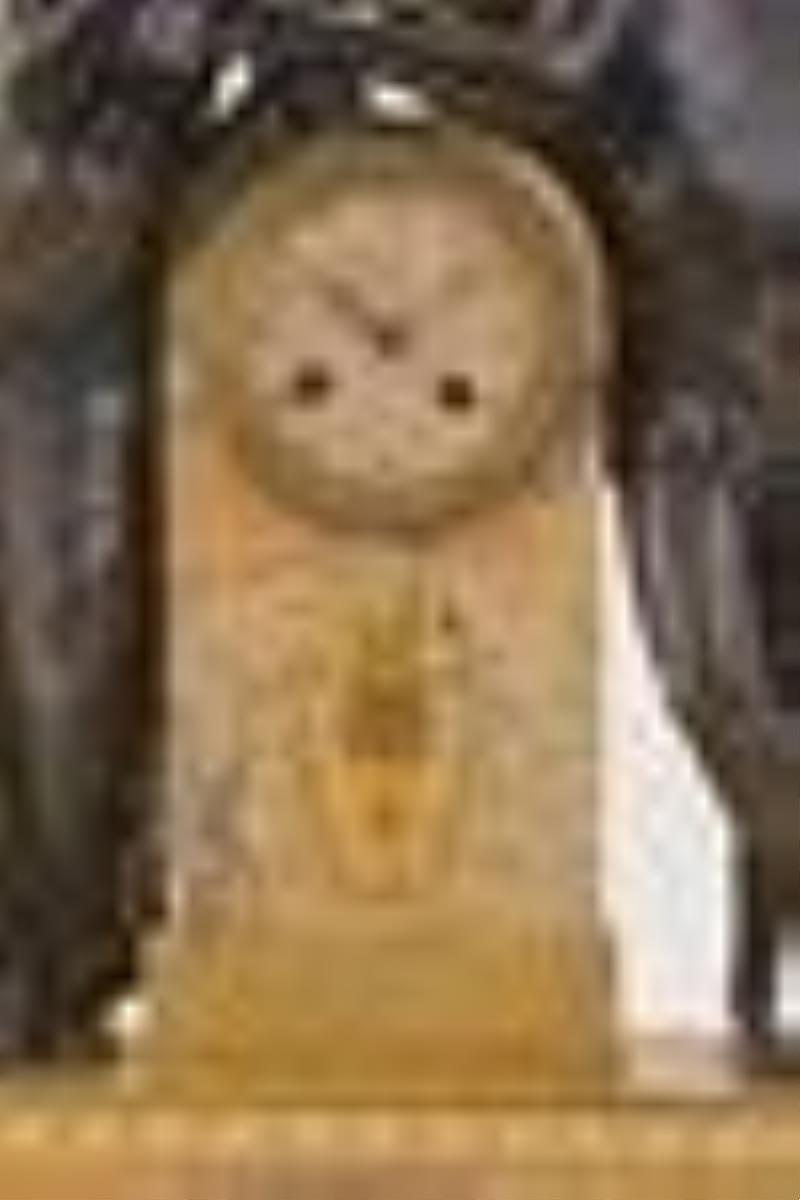 A mid 19th century French figural Cupid and Psyche mantel clock