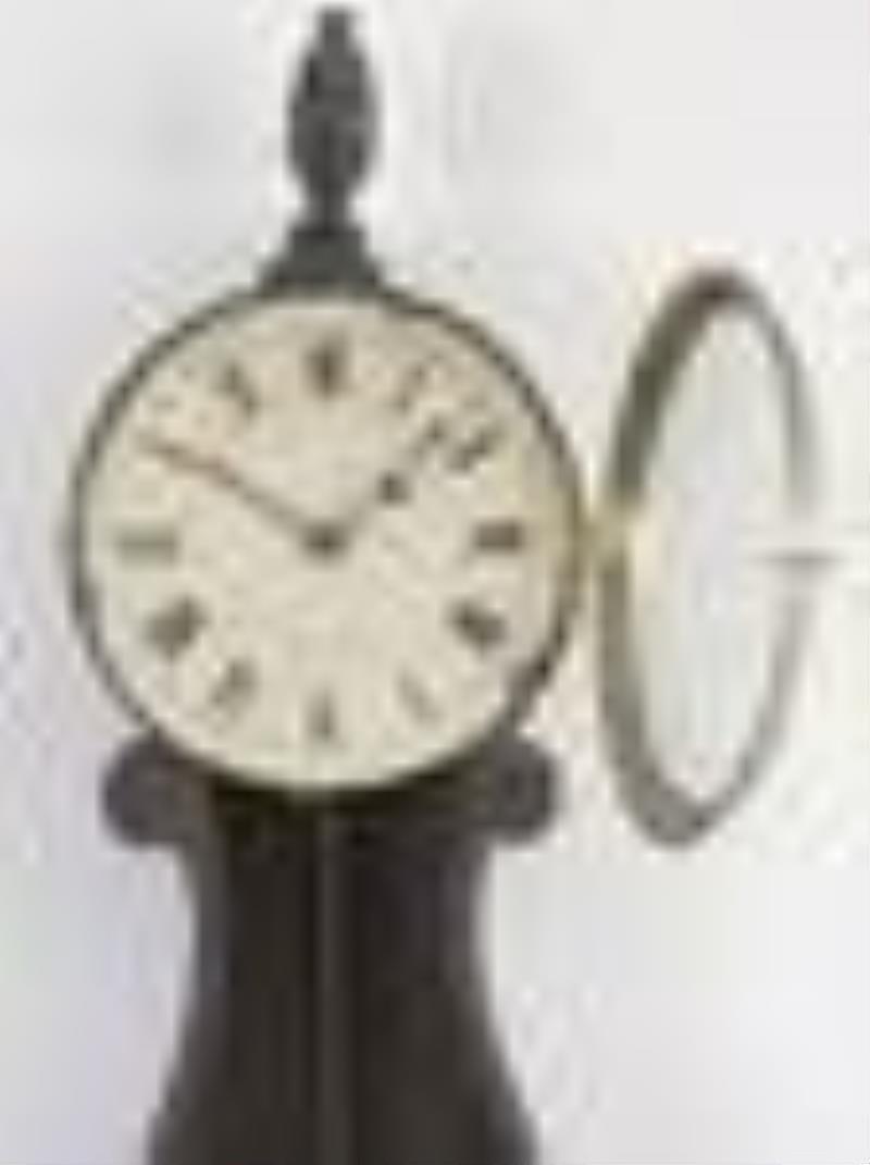 Timothy Chandler, Concord, New Hampshire, carved lyre form wall clock.
