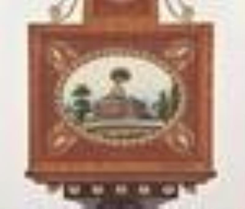 Foster Campos Hanging Banjo Clock in Banded Case