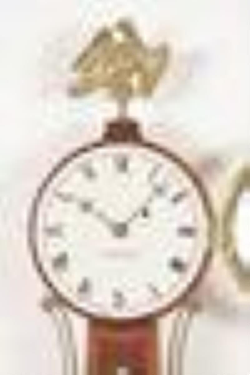 Foster Campos Hanging Banjo Clock in Banded Case