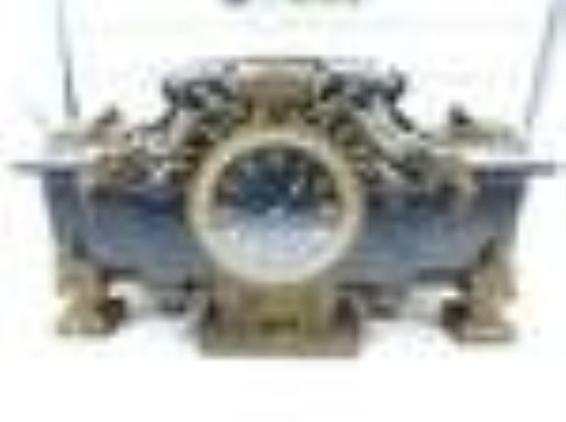 Victorian Marble and Bronze Mantle Clock