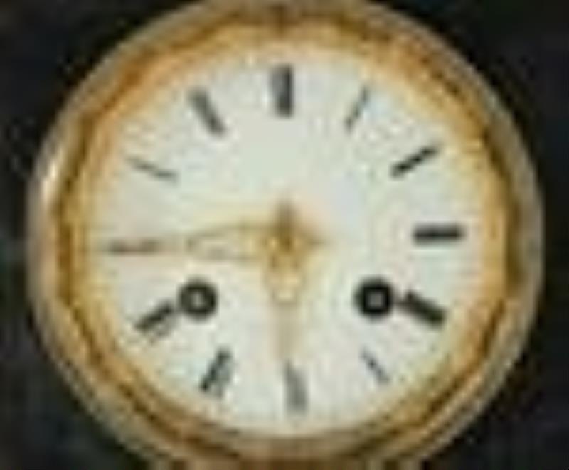 French Figural Mantel Clock, 19th C., Douillon