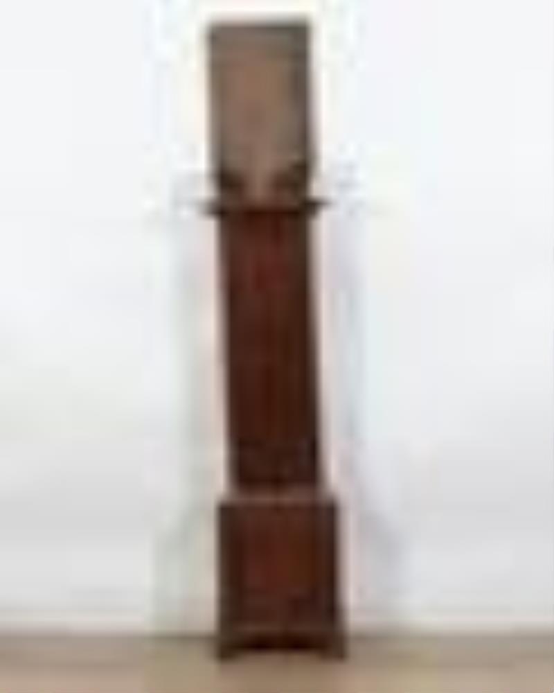 George III Style Inlaid Oak Tall Case Clock, 19th
