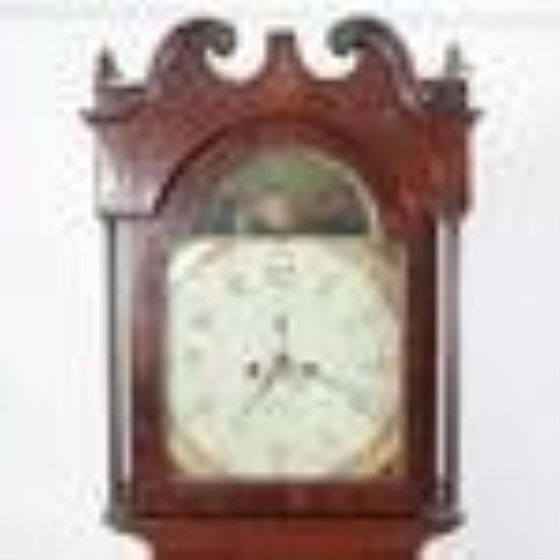 George III Inlaid Tall Case Clock, 18th C., Congle