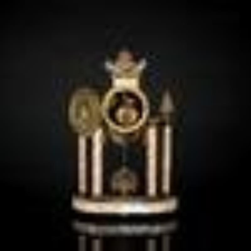 Antique France Gilt & Marble Clock